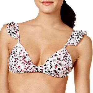 NWT Hula Honey Cheetah Swirl Ruffled Push-Up Bikini Top Jrs S M L XL Swimwear